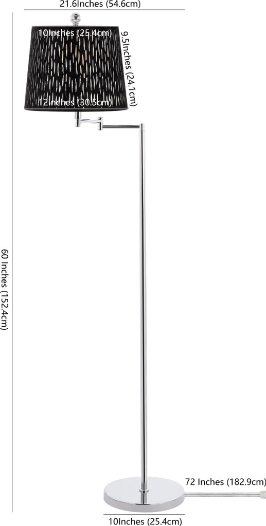 Safavieh Berman FLL4110A Black / Chrome Lamp main image