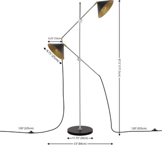 Safavieh Dwyer FLL4133A Black / Chrome Lamp main image