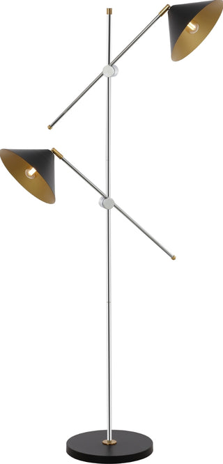 Safavieh Dwyer FLL4133A Black / Chrome Lamp Main On