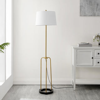 Safavieh Lydie FLL4135A Brass / Black Lamp Room Scene Off Feature