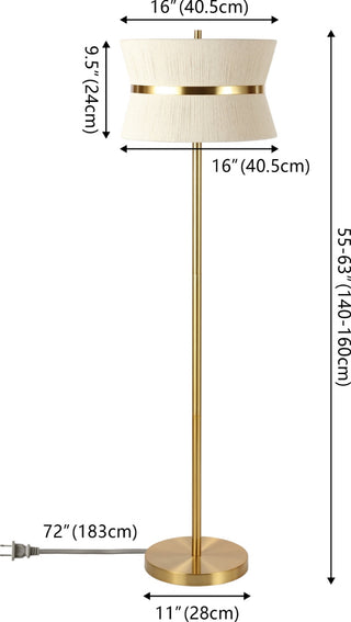 Safavieh Kora FLL4136A Bleached Natural / Brass Lamp main image