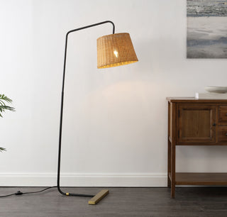 Safavieh Millie FLL4137A Black / Natural Lamp Room Scene On Feature