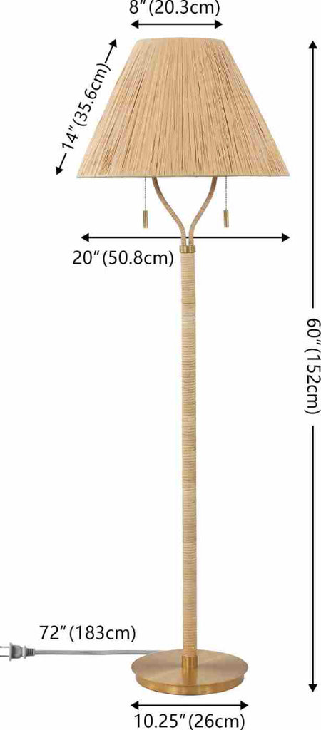 Safavieh Nola FLL4140A Natural / Gold Lamp main image
