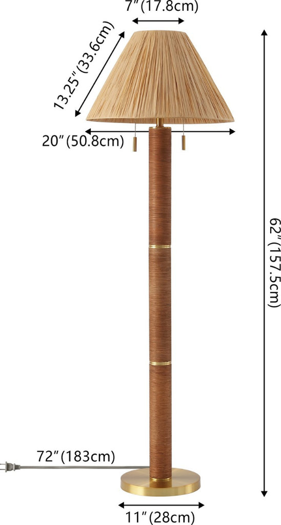 Safavieh Rayvi FLL4141A Natural / Gold Lamp main image