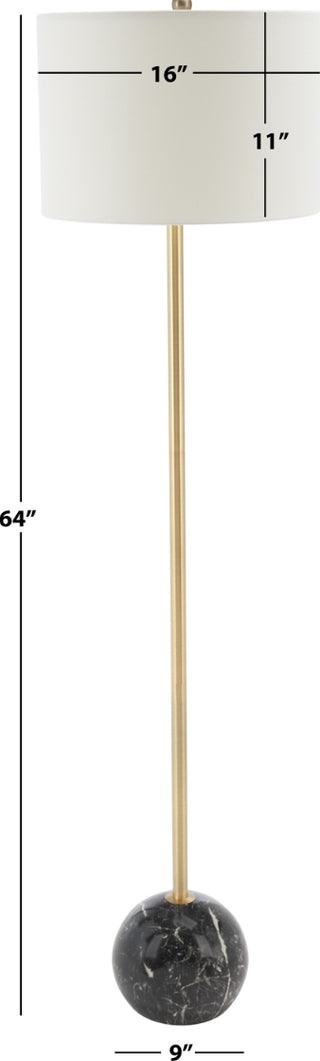 Safavieh Kyrene FLL7003B Gold / Black Marble Lamp Main On