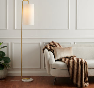 Safavieh Troilus FLL7005A Gold / White Marble Lamp Room Scene On Feature
