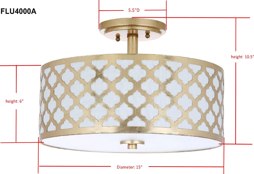 Safavieh Kora FLU4000A Gold Lamp main image