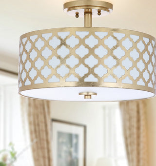 Safavieh Kora FLU4000A Gold Lamp Room Scene Off Feature