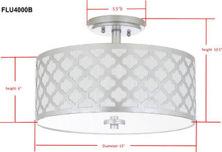 Safavieh Kora FLU4000B Silver Lamp main image
