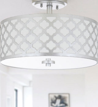 Safavieh Kora FLU4000B Silver Lamp Room Scene Off Feature