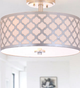 Safavieh Kora FLU4000B Silver Lamp Room Scene On Feature