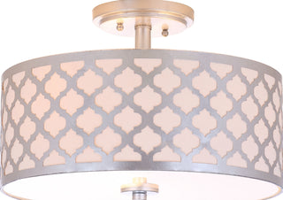 Safavieh Kora FLU4000B Silver Lamp Main On