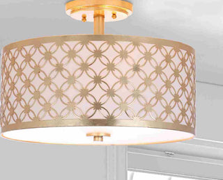 Safavieh Hutch FLU4002A Gold Lamp Room Scene On Feature