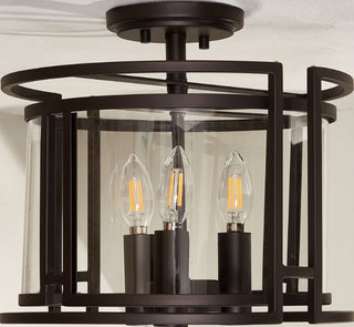 Safavieh Yarlin FLU4052A Bronze / Clear Lamp Room Scene Off Feature