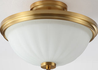 Safavieh Okami FLU4060A Brass Lamp Room Scene Off Feature