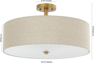 Safavieh Jolana FLU4069A Oatmeal / Gold Lamp main image