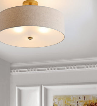 Safavieh Jolana FLU4069A Oatmeal / Gold Lamp Room Scene On Feature