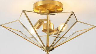 Safavieh Haruna FLU4071A Brass Lamp Room Scene On Feature