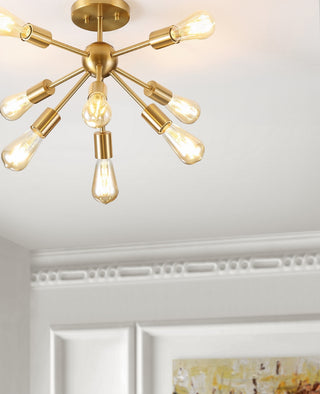 Safavieh Gannet FLU4073A Brass Lamp Room Scene On Feature