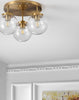 Safavieh Ginesta FLU4074A Gold / Clear Lamp Room Scene Off Feature