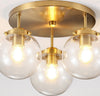 Safavieh Ginesta FLU4074A Gold / Clear Lamp Room Scene On Feature