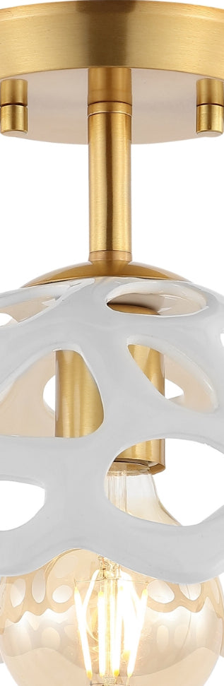 Safavieh Eldrid FLU4076A White / Gold Lamp main image