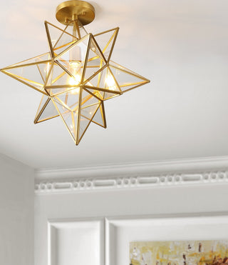 Safavieh Abrielle FLU4081B Brass Lamp Room Scene On Feature