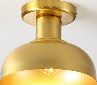 Safavieh Helm FLU4088B Brass Lamp Room Scene On Feature