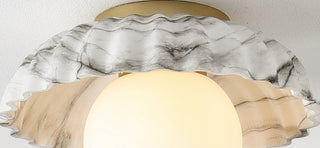 Safavieh Grima FLU4089A White Marble / Gold Lamp Room Scene On Feature