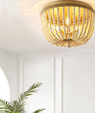 Safavieh Alodia FLU4098A Brass / Natural Lamp Room Scene On Feature