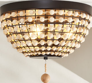 Safavieh Bolson FLU4099A Bronze / Natural Lamp Room Scene On Feature