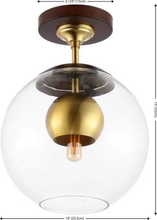Safavieh Clyenne FLU4102A Dark Walnut / Brass Lamp main image