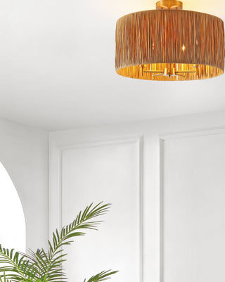 Safavieh Selah FLU4104A Natural / Gold Lamp Room Scene On Feature