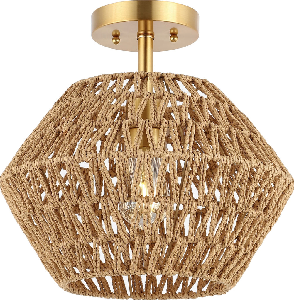 Safavieh Raja FLU4105A Natural / Gold Lamp main image