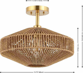 Safavieh Janora FLU4106A Natural / Gold Lamp main image