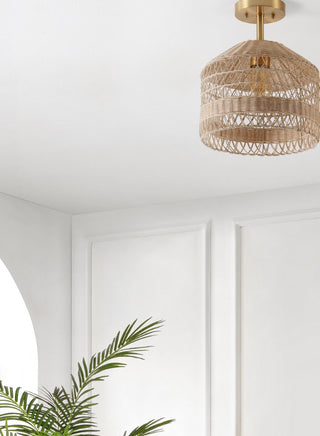 Safavieh Noyuna FLU4107A Light Natural / Gold Lamp Room Scene Off Feature