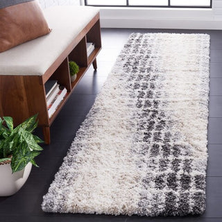 Safavieh Fontana Shag FNT823 Ivory / Grey Area Rug Room Scene Feature