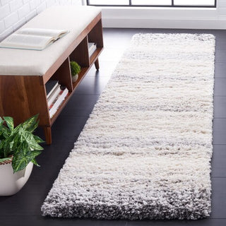 Safavieh Fontana Shag FNT832 Ivory / Grey Area Rug Room Scene Feature