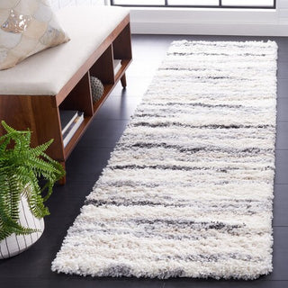 Safavieh Fontana Shag FNT833 Ivory / Grey Area Rug Room Scene Feature