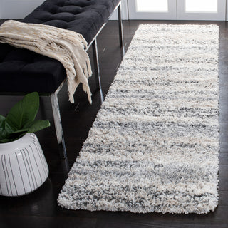 Safavieh Fontana Shag FNT842 Ivory / Grey Area Rug Room Scene Feature