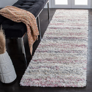 Safavieh Fontana Shag FNT842 Ivory / Pink Area Rug Room Scene Feature