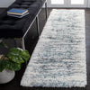 Safavieh Fontana Shag FNT850 Ivory / Teal Area Rug Room Scene Feature