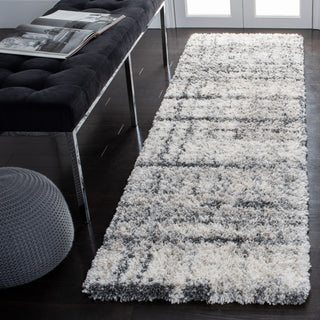 Safavieh Fontana Shag FNT855 Ivory / Grey Area Rug Room Scene Feature