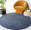 Safavieh Faux Rabbit Fur FRF500H Dark Grey Machine Washable Area Rug Room Scene