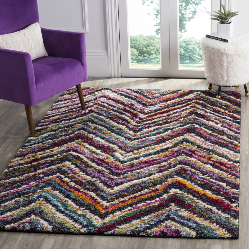 Safavieh Fiesta Shag FSG363M Multi Area Rug Room Scene Feature