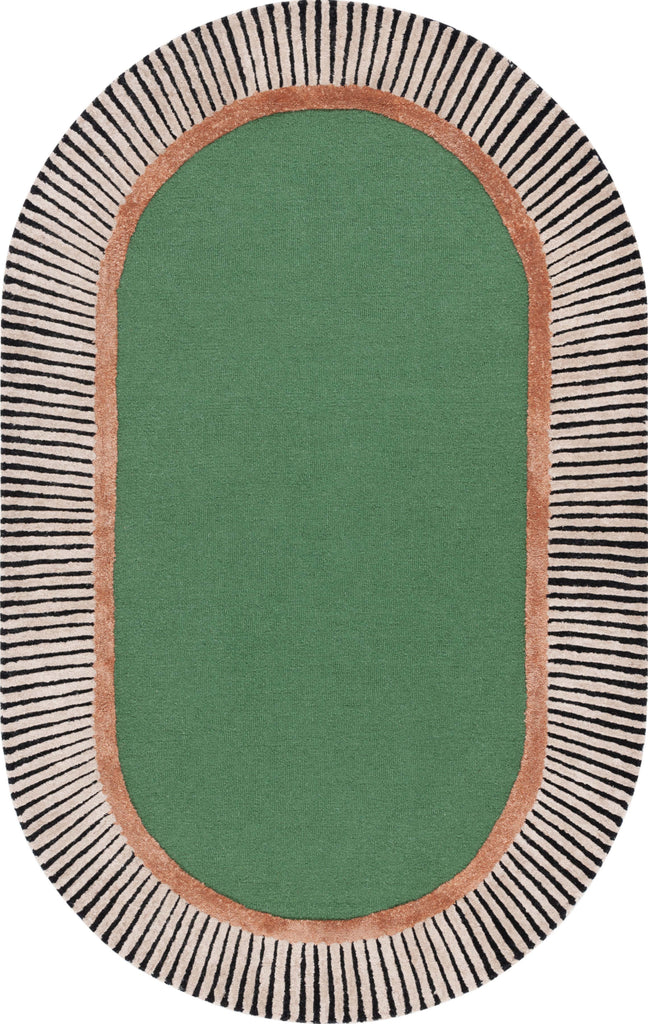 Safavieh Fifth Avenue FTV107Y Green / Black Area Rug main image