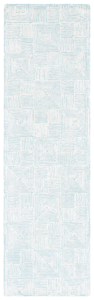 Safavieh Glamour GLM401K Ivory / Turquoise Area Rug Runner