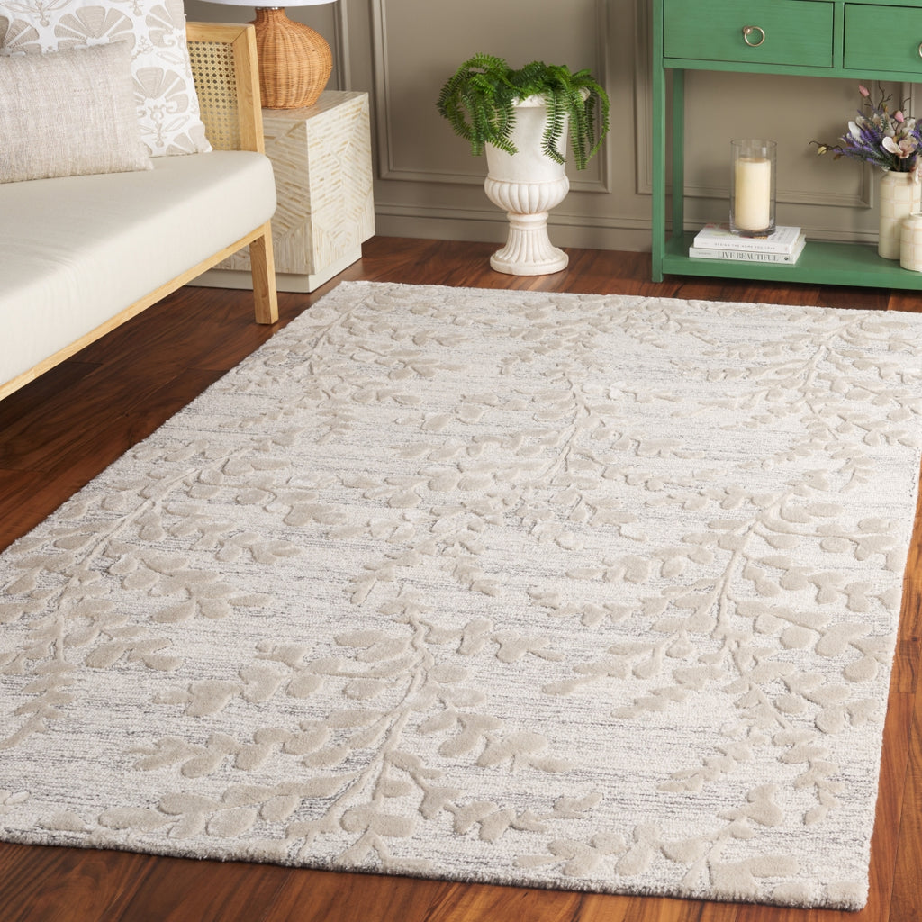 Safavieh Glamour GLM541F Natural / Grey Area Rug Room Scene Feature