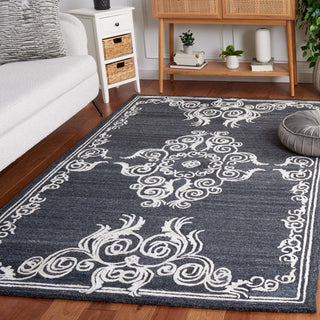 Safavieh Glamour GLM604Z Black / Ivory Area Rug Room Scene