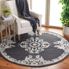 Safavieh Glamour GLM604Z Black / Ivory Area Rug Room Scene